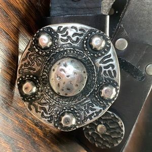 Vintage Lady's Brown Leather Belt